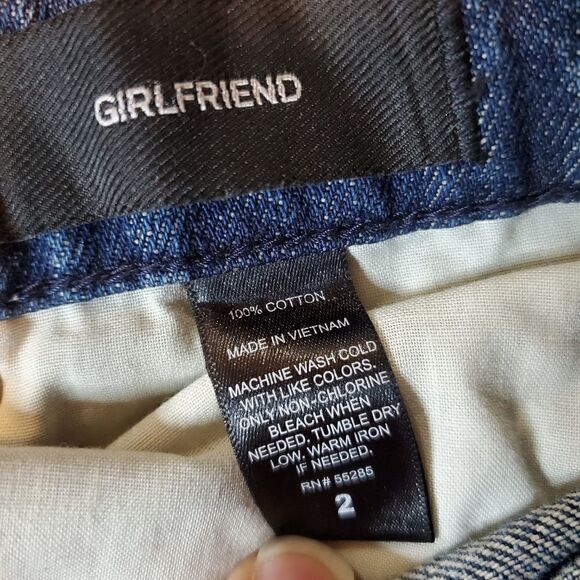 EXPRESS JEANS Distressed Girlfriend Fit - Sz. 2 - Picture 4 of 5